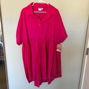 Arula pink shirt dress